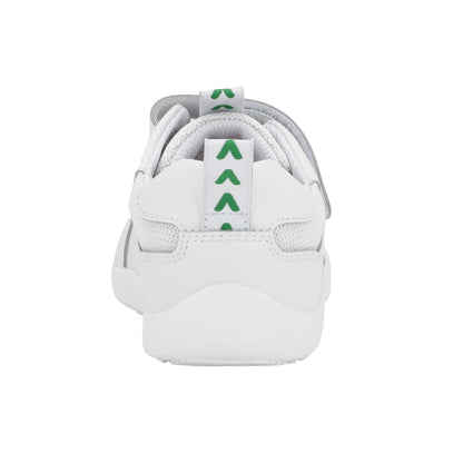 Levison White Green Trainer | Kids Barefoot Shoes | Back