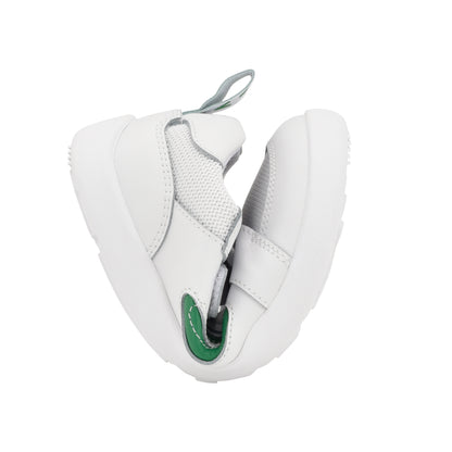 Levison White Green Trainer | Kids Barefoot Shoes | Flexible