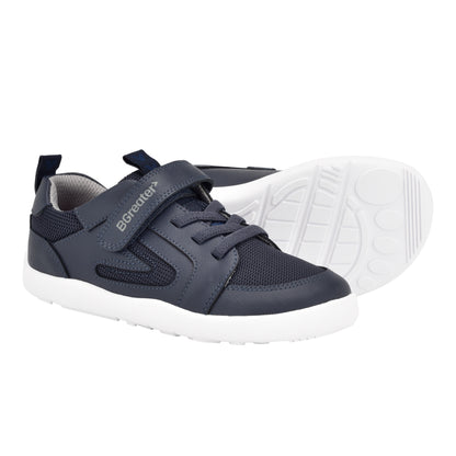 Levison Navy Trainer | Kids Barefoot Shoes | Side