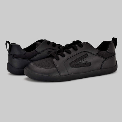 Ada Black Mesh School Shoes Trainers Side