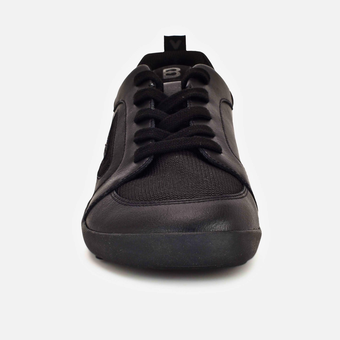 Ada Black Mesh School Shoes Trainers Front