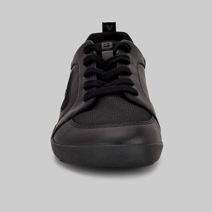 Ada Black Mesh School Shoes Trainers Front