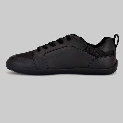 Ada Black Mesh School Shoes Trainers Inside