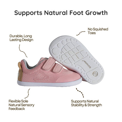 BGreater Alden Pink Toddler Barefoot Shoe Benefits Image