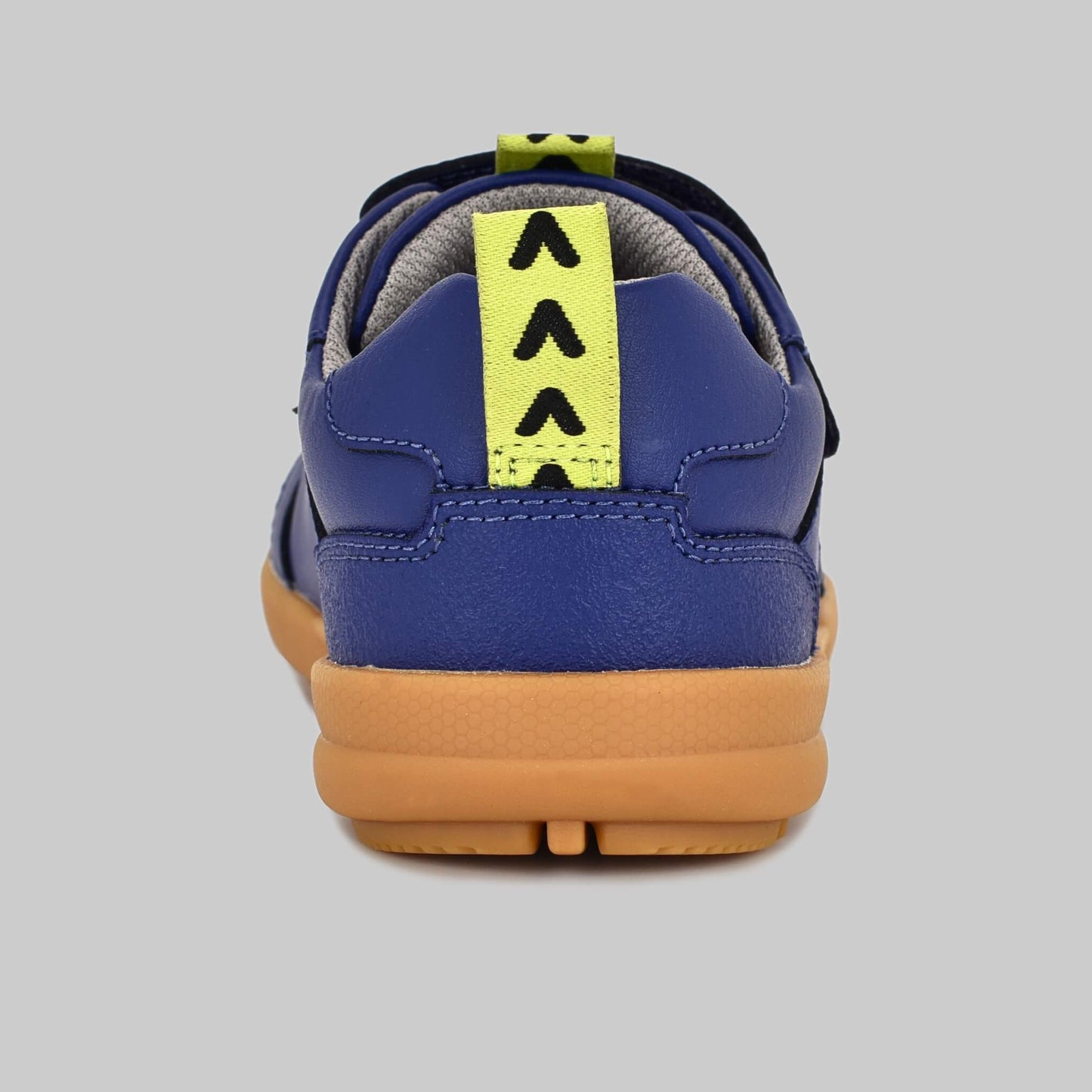 Kids All Leather Trainer in Blue - Back