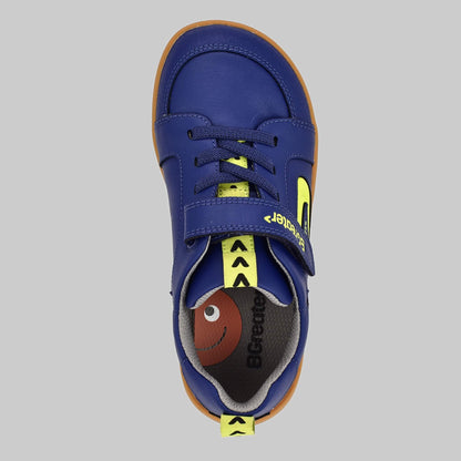 Kids All Leather Trainer in Blue - Top