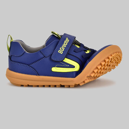 Kids All Leather Trainer in Blue - Twisted