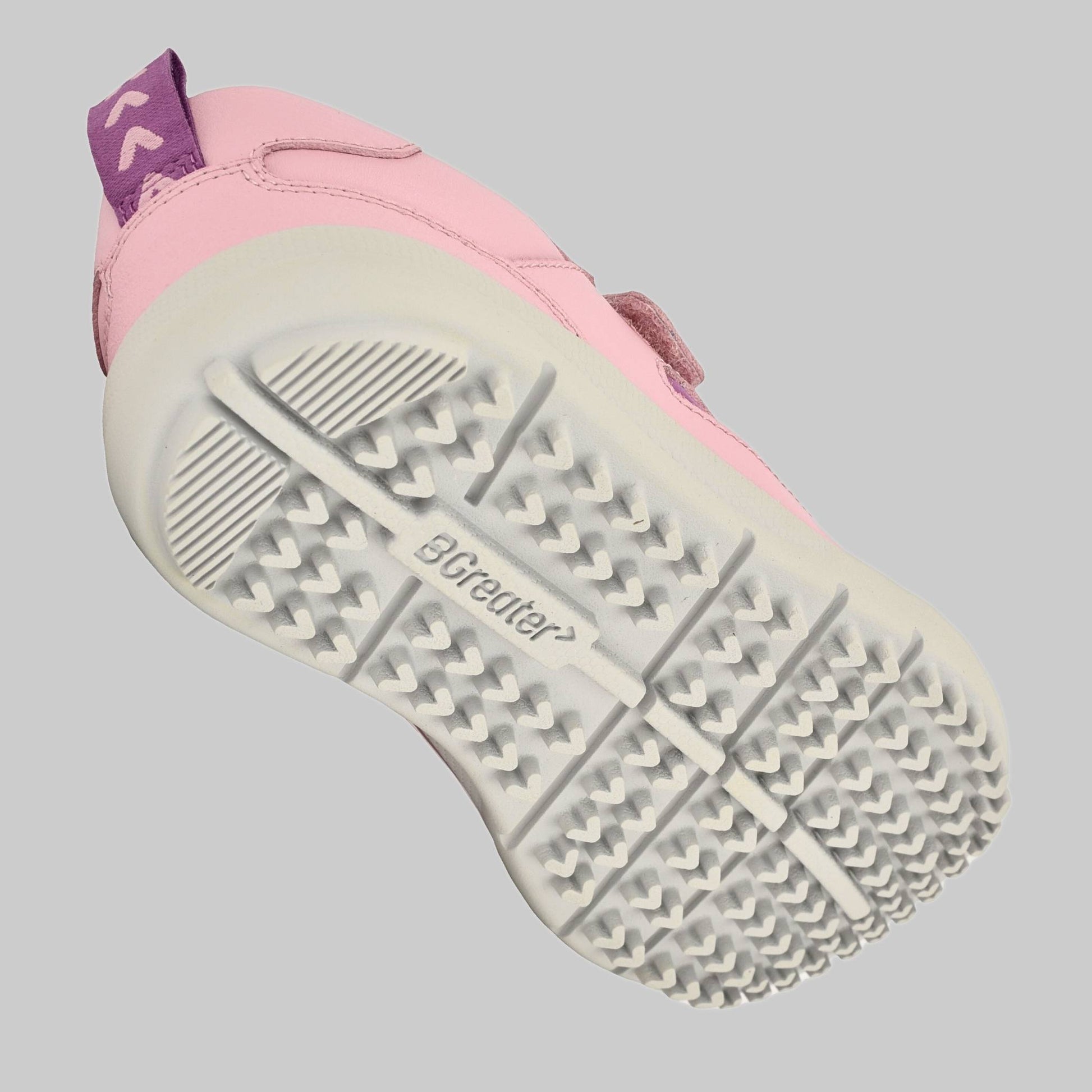 Kids All Leather Trainer in Pink - Floating