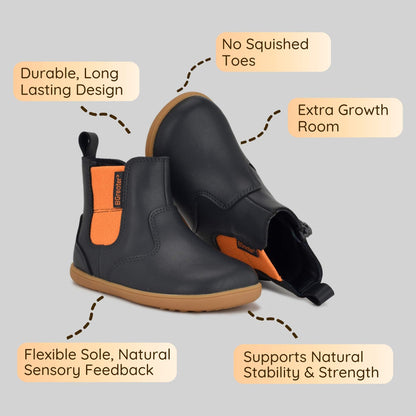 BGreater Anning Navy Orange Toddler Boot - Features