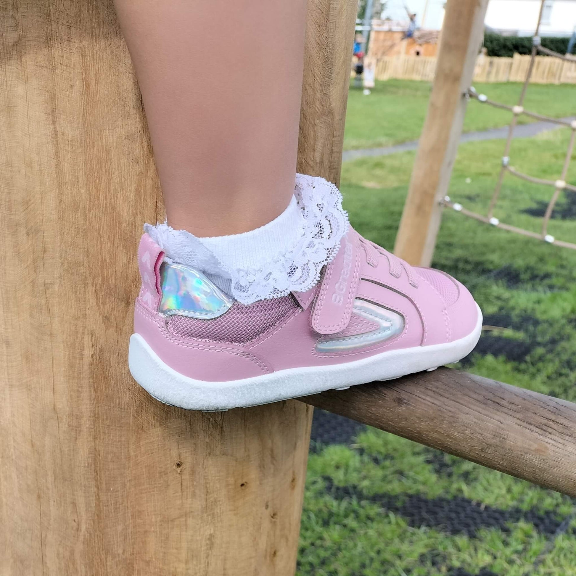 Girls Levison Pink Trainer | Kids Barefoot Shoes | Park