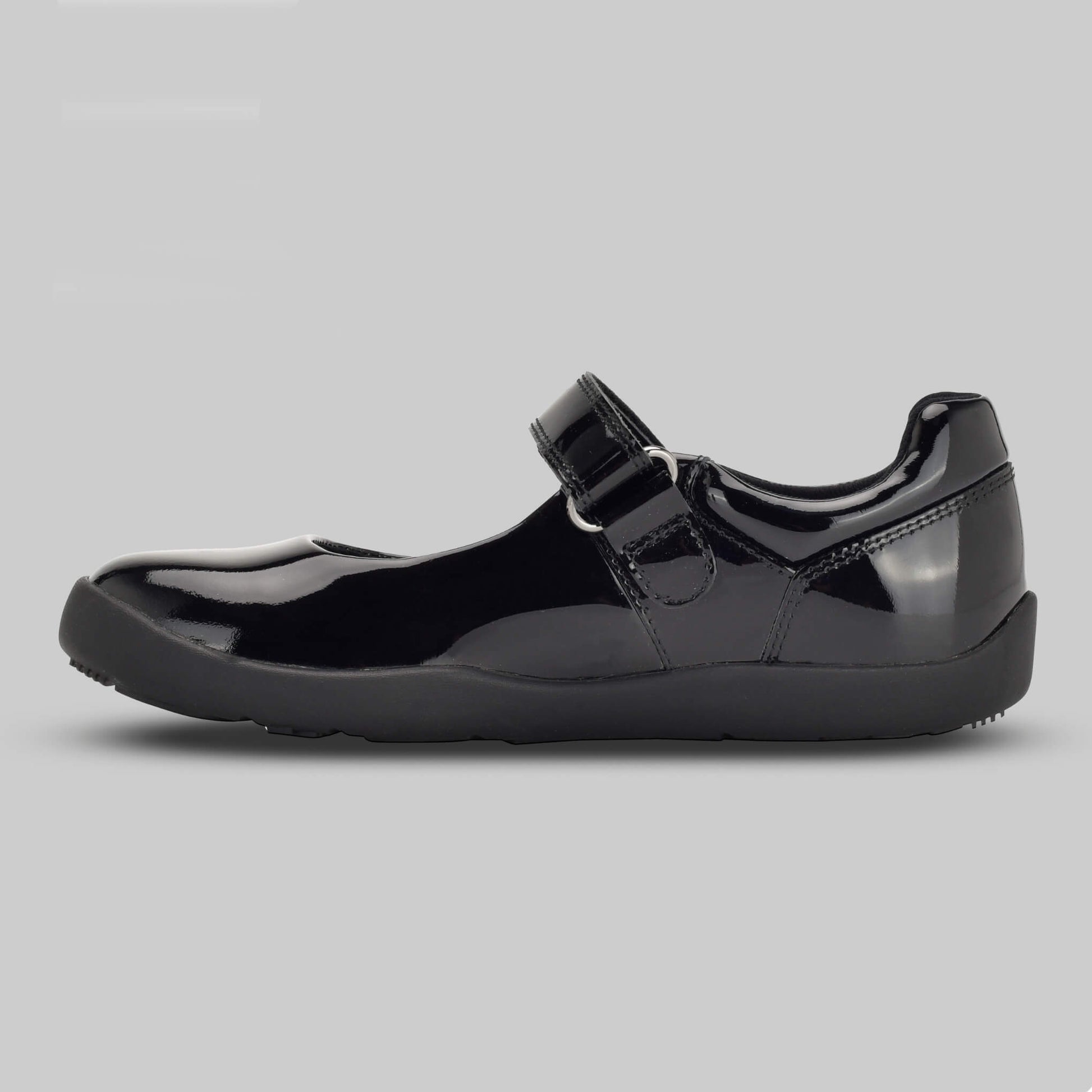 BGreater Ronel Girls School Shoe in Black - Inside