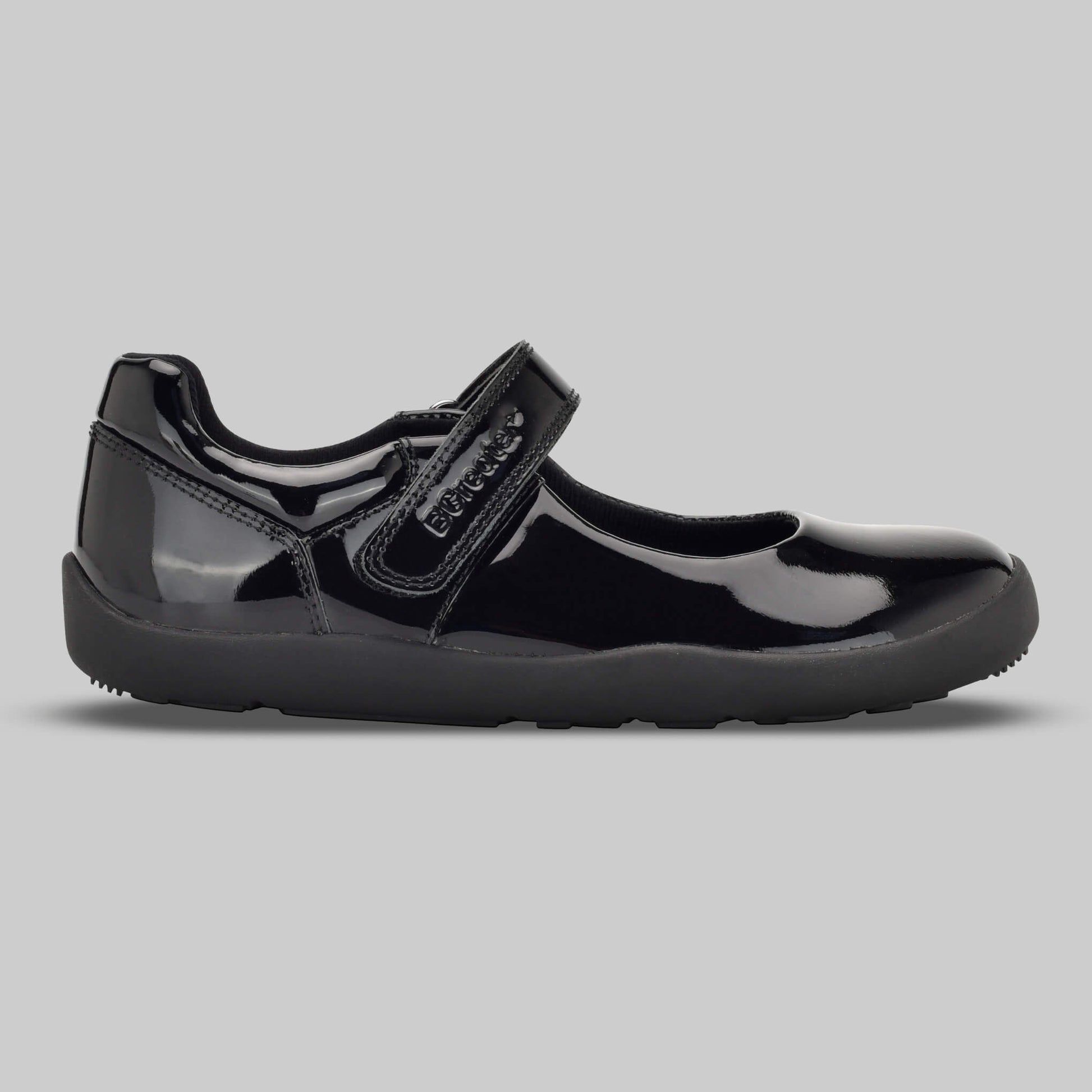 BGreater Ronel Girls School Shoe in Black - Outside