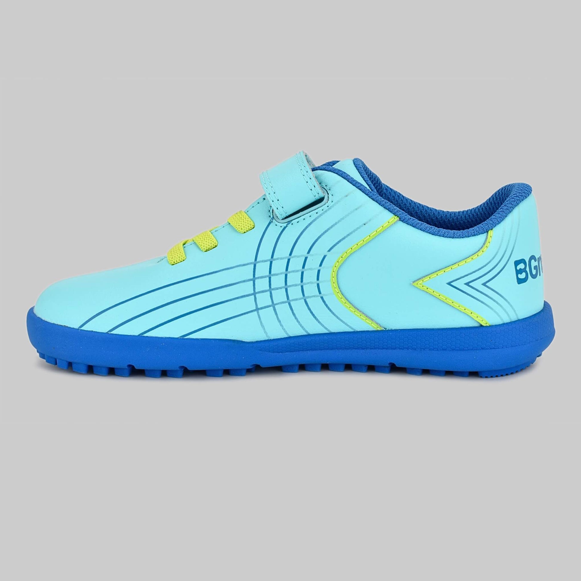 Kids Astro Turf Trainer in Blue - Inside