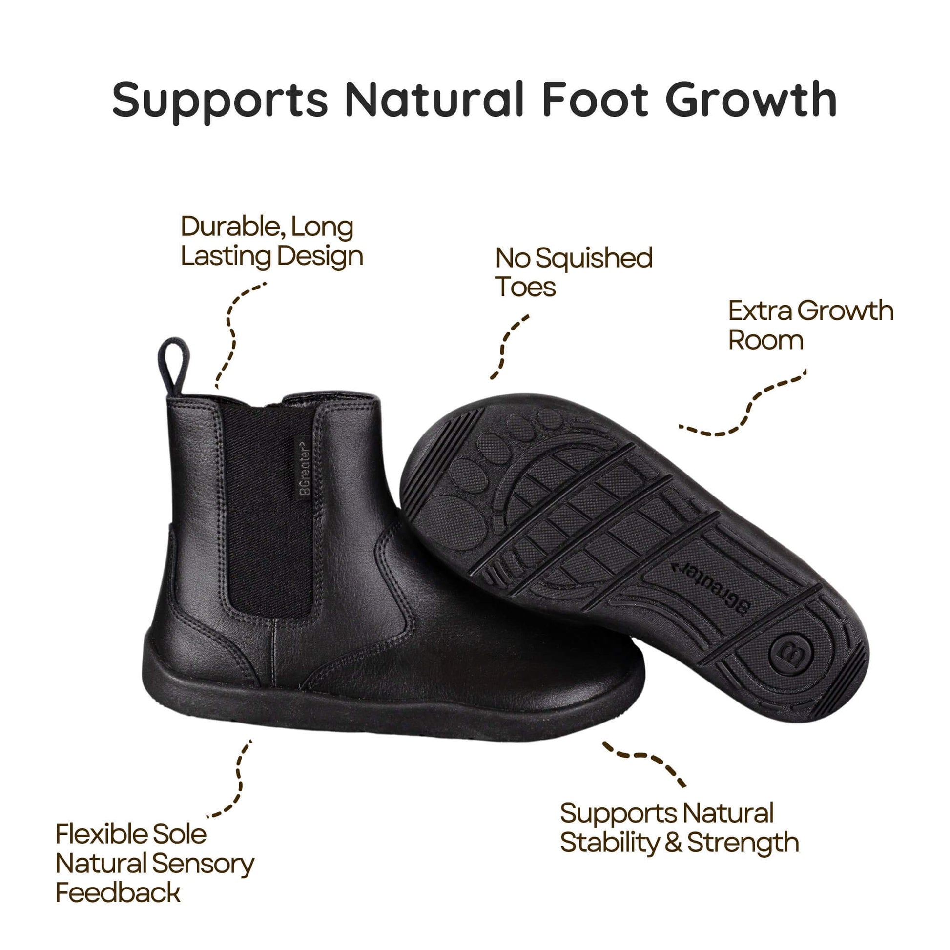 BGreater Chelsea Girls Barefoot Boot Benefits Image