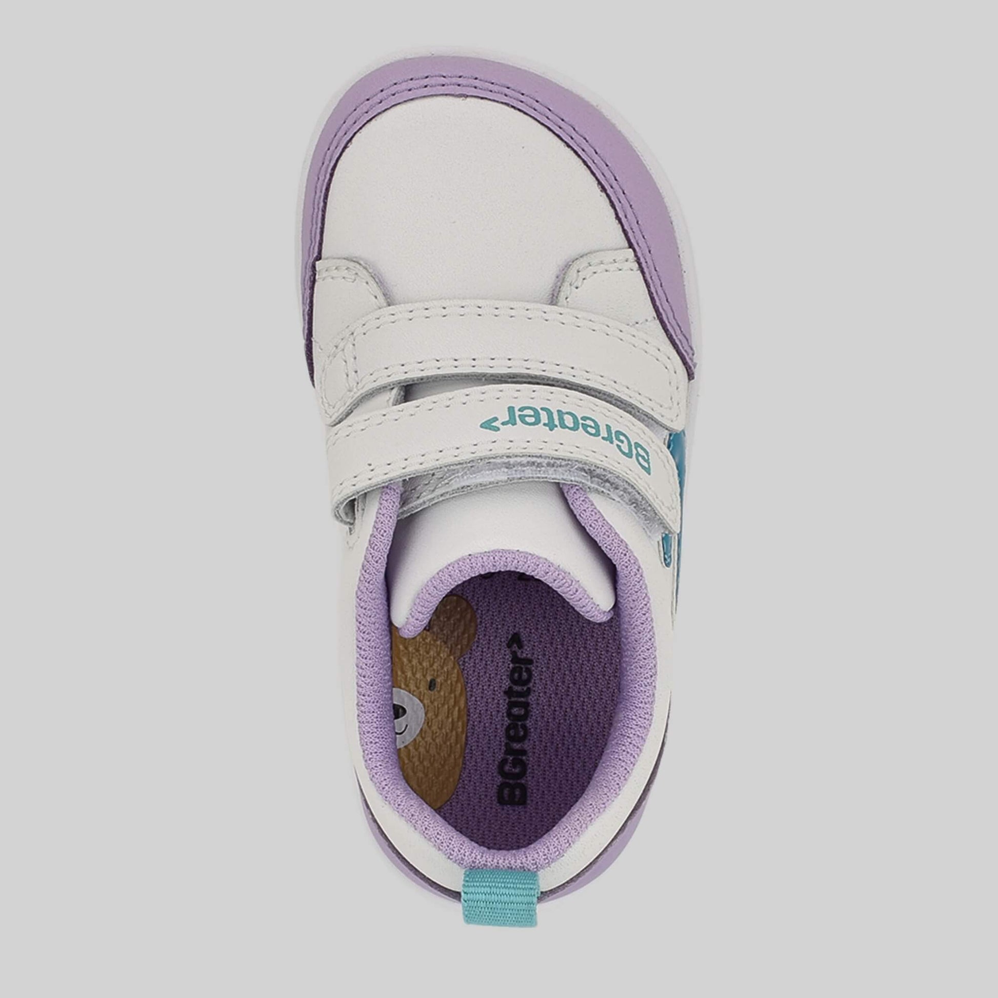 Toddler Purple White Barefoot Trainer - Top