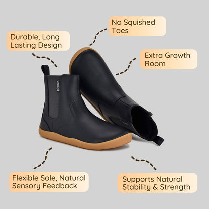 Girls Navy Chelsea Boots - Features