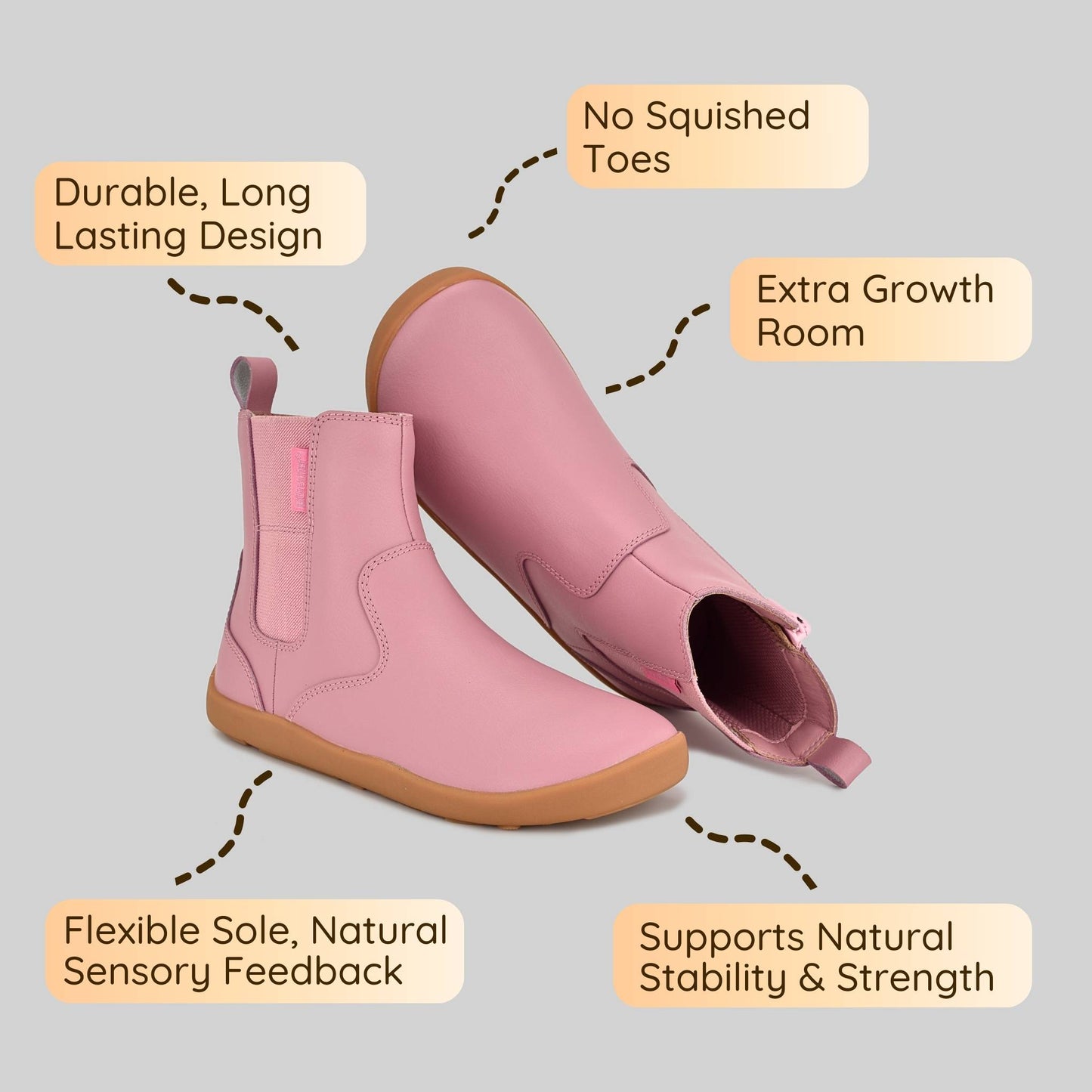 Girls Chelsea Boot in Pink - Features