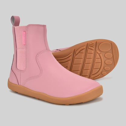 Girls Chelsea Boot in Pink - Pair Sole Showing