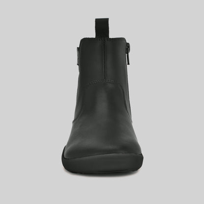 Girls black Chelsea Boots front 