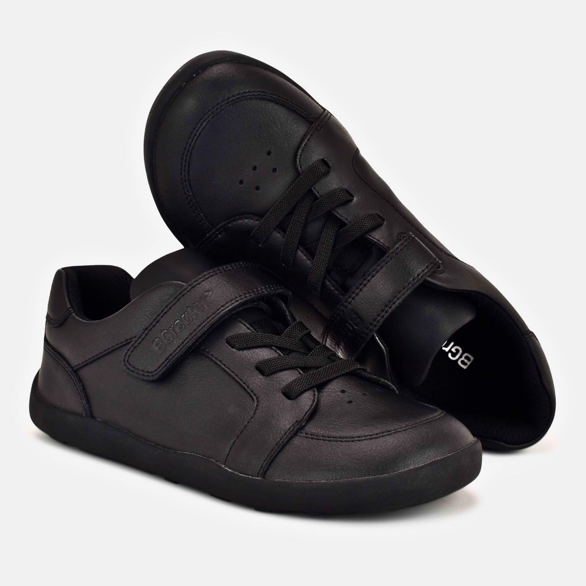 Henson School Shoe Black Side Top