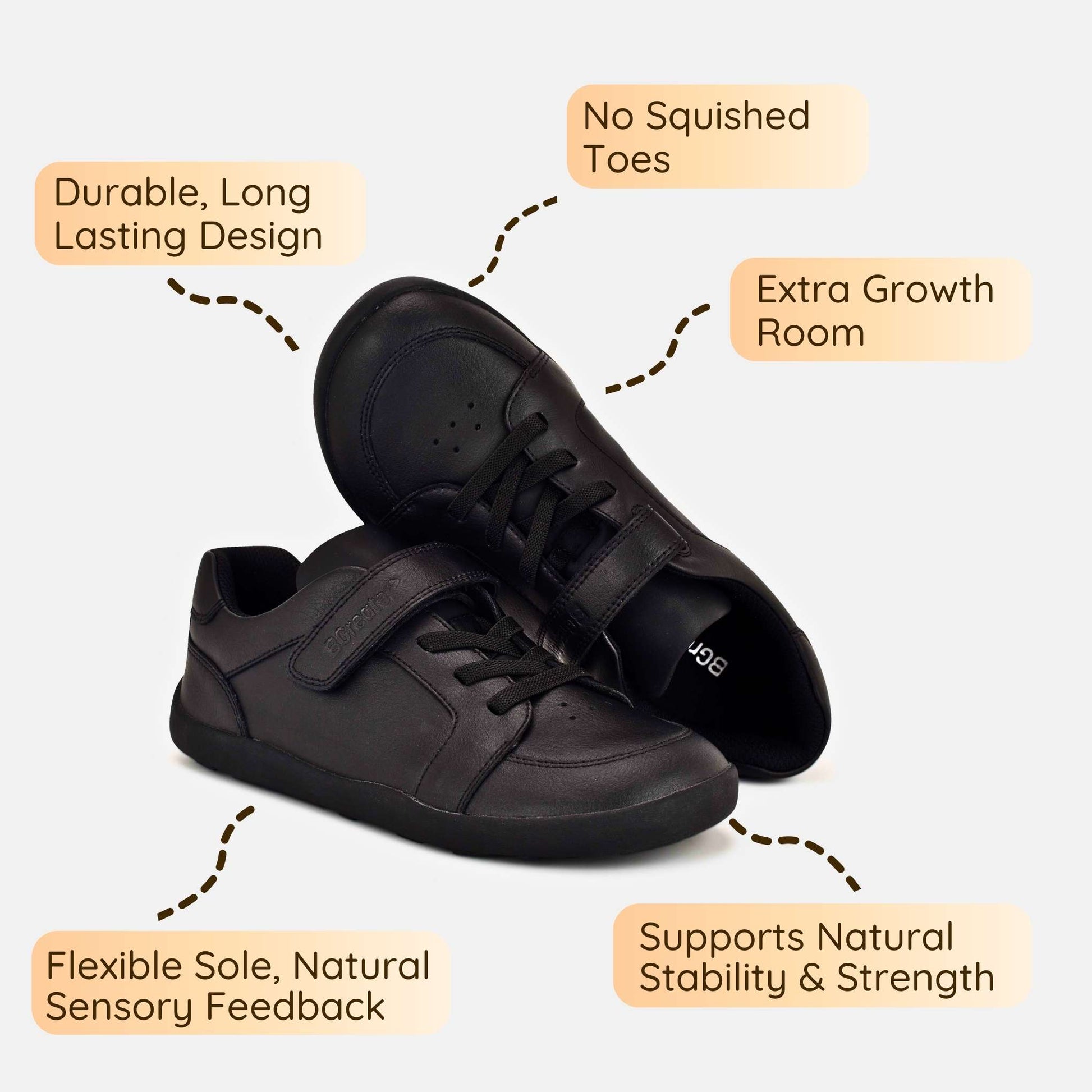 BGreater Henson Kids Barefoot School Shoe Benefits Image