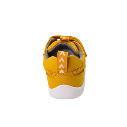 Kids Girls & Boys Yellow Levison Barefoot Trainer | Back of show