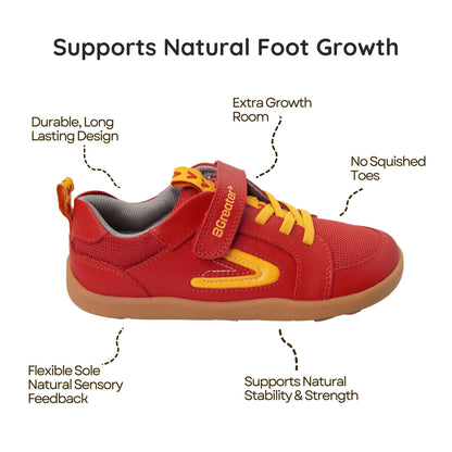 BGreater Levison red Kids Barefoot Trainer Benefits Image