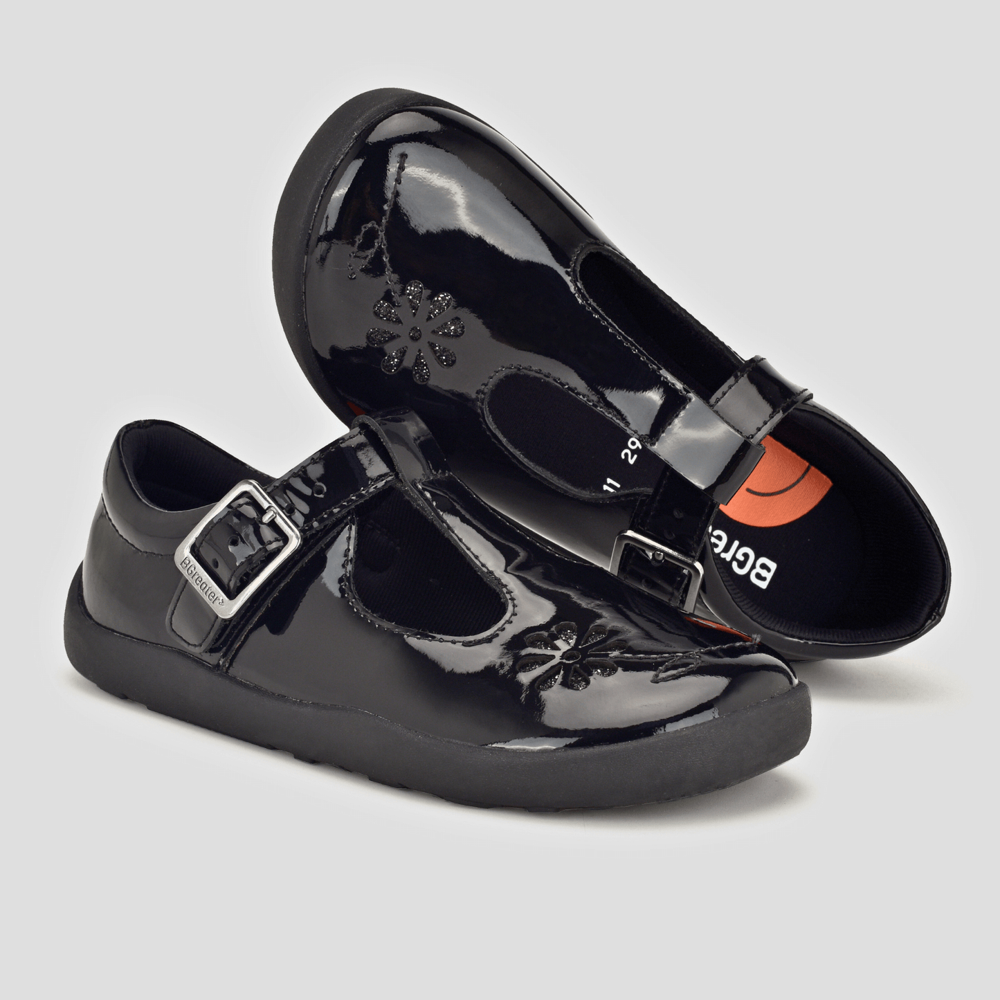 Marie Black Barefoot School Shoe Top Side