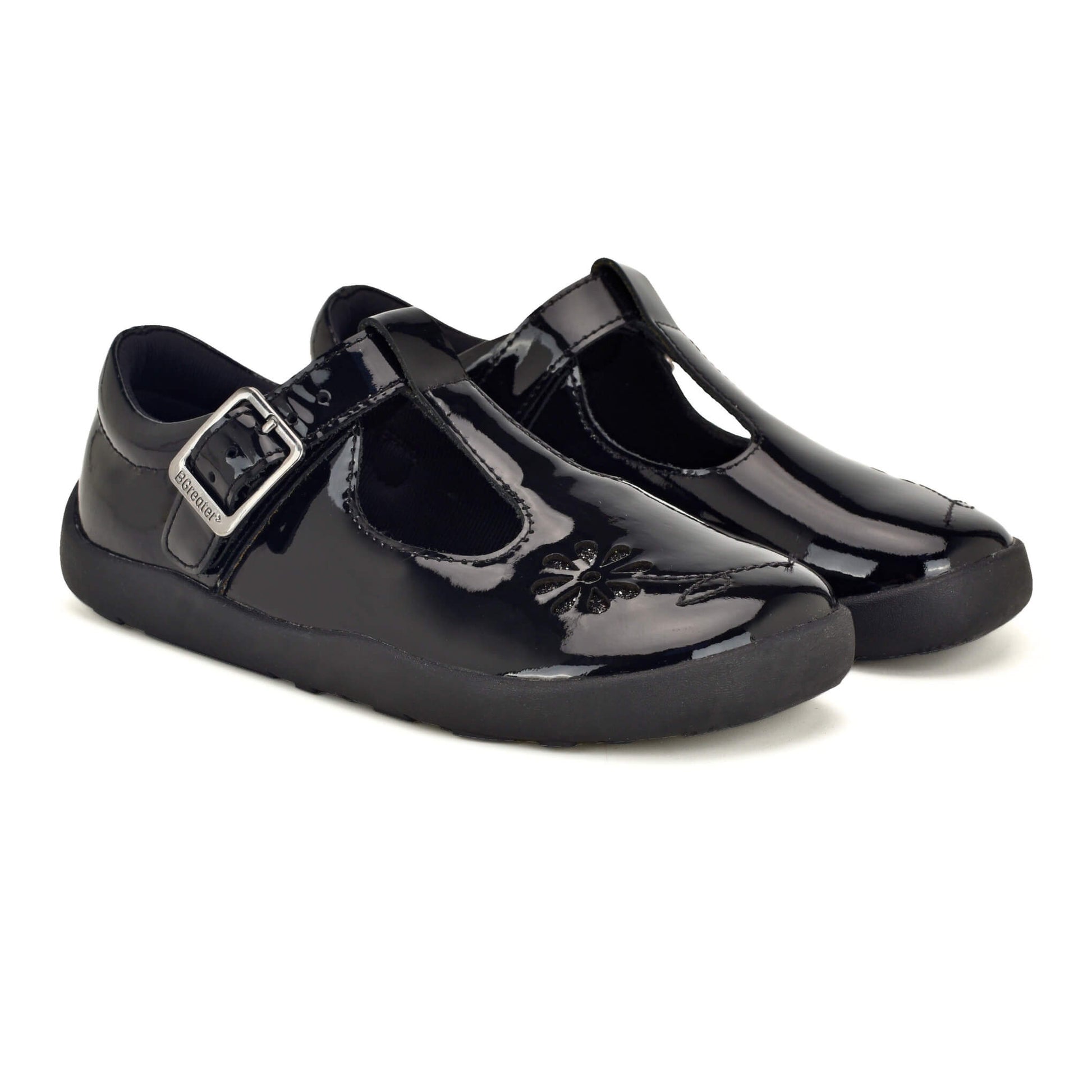 Marie Black Barefoot School Shoe Main