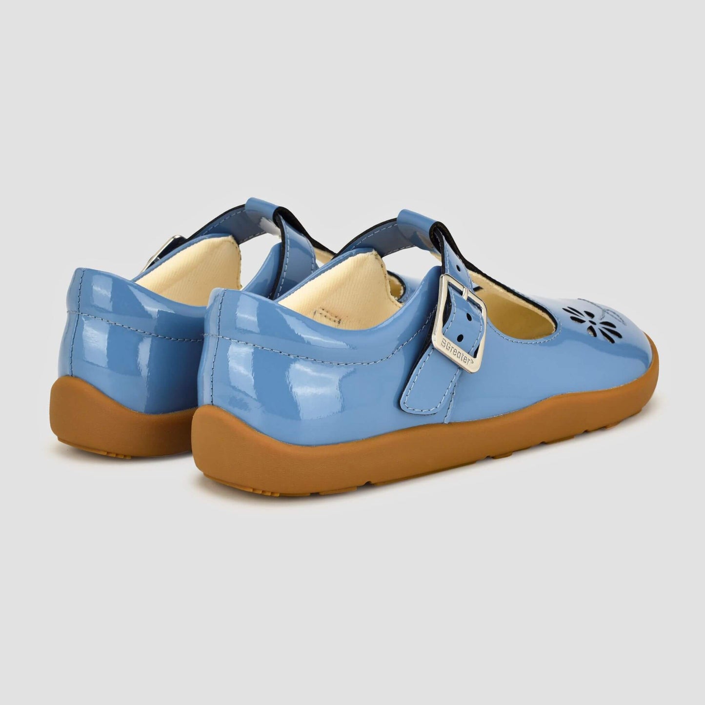 Marie School Shoe Blue Side