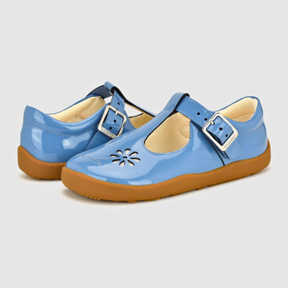 Marie School Shoe Blue Left Right