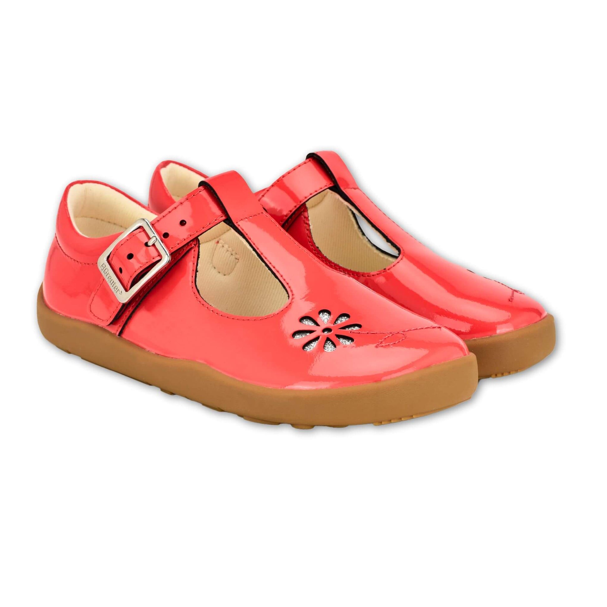 Marie School Shoe Red Front Pair