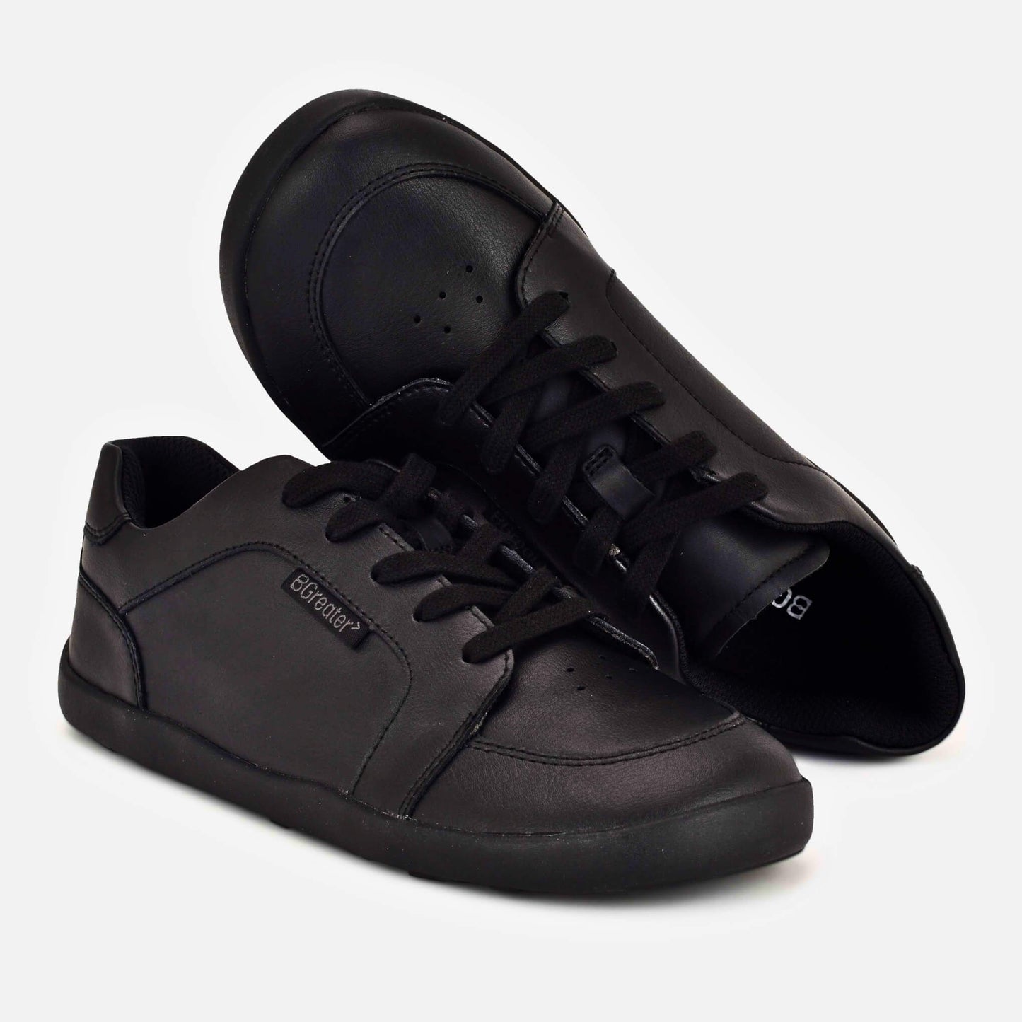 Nims School Shoes Black Trainers Top Side