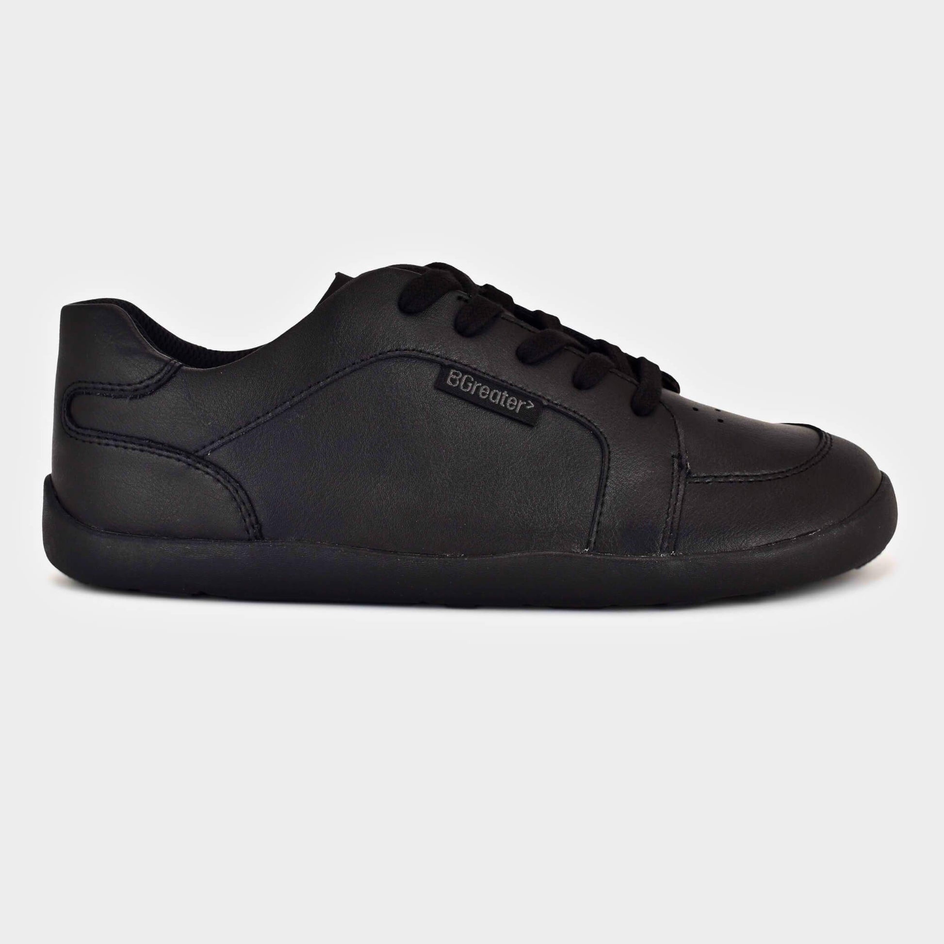 Nims School Shoes Black Trainers Side