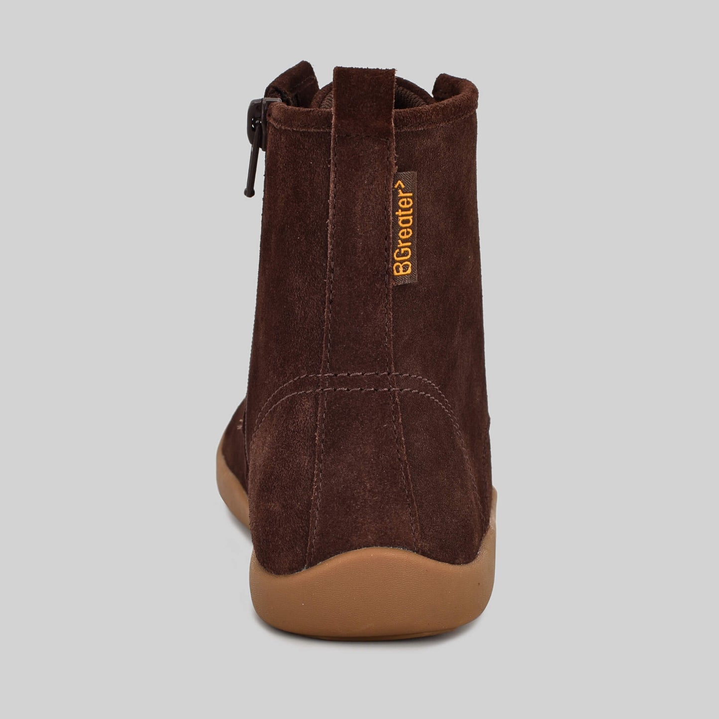 Girls Brown Suede Laced Up Boot Back