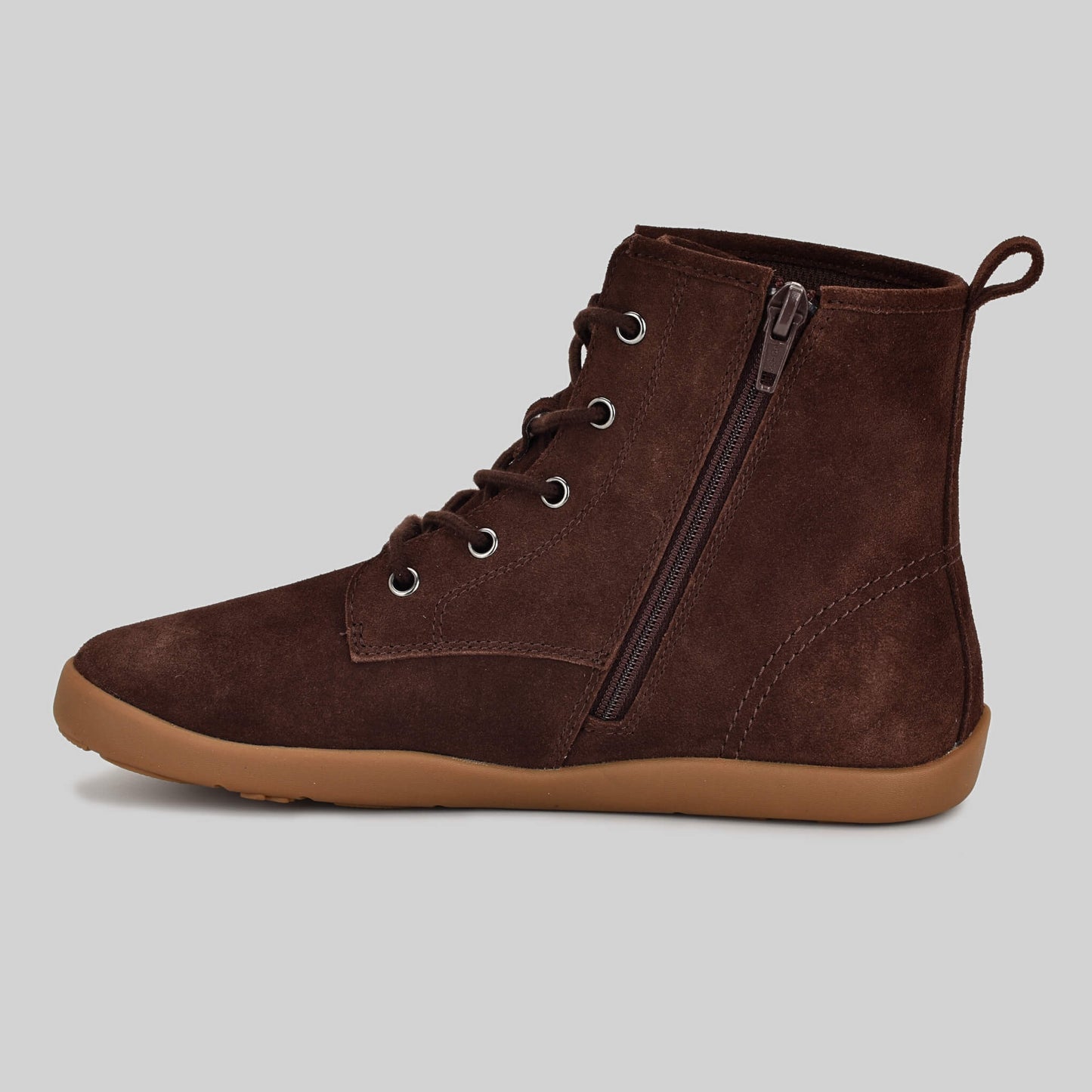 Girls Brown Suede Laced Up Boot Inside