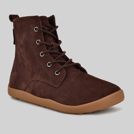 Girls Brown Suede Laced Up Boot