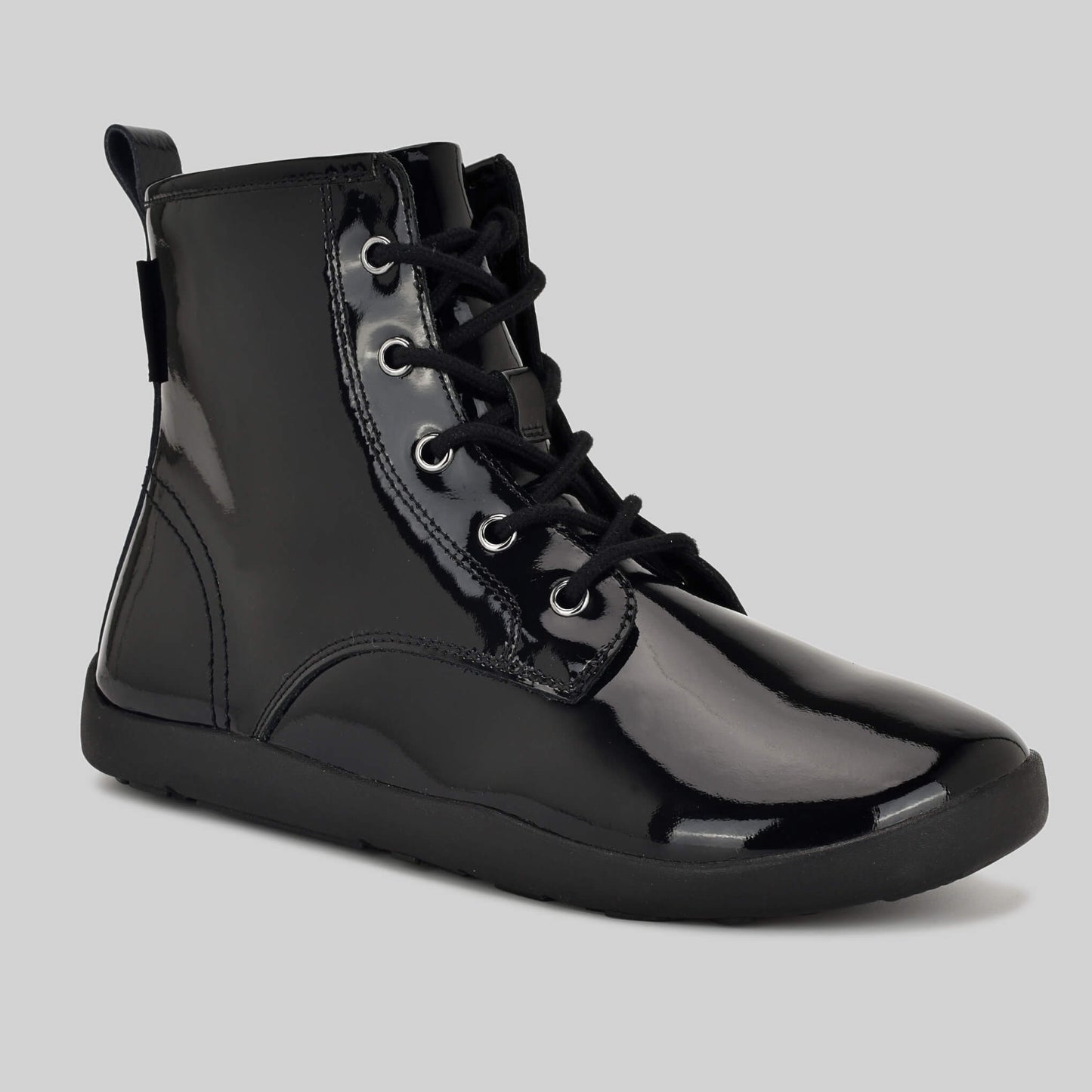 Patent Black Girls Laced Boot Main