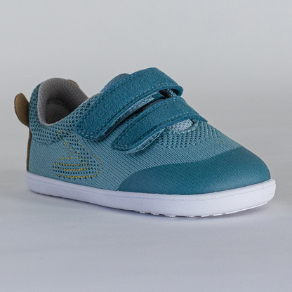 Alden Teal Toddler Trainer | Kids Barefoot Shoes | Front Side