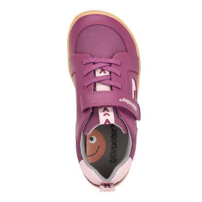 Girls Levison Trainer - Berry | Barefoot Shoes | Top